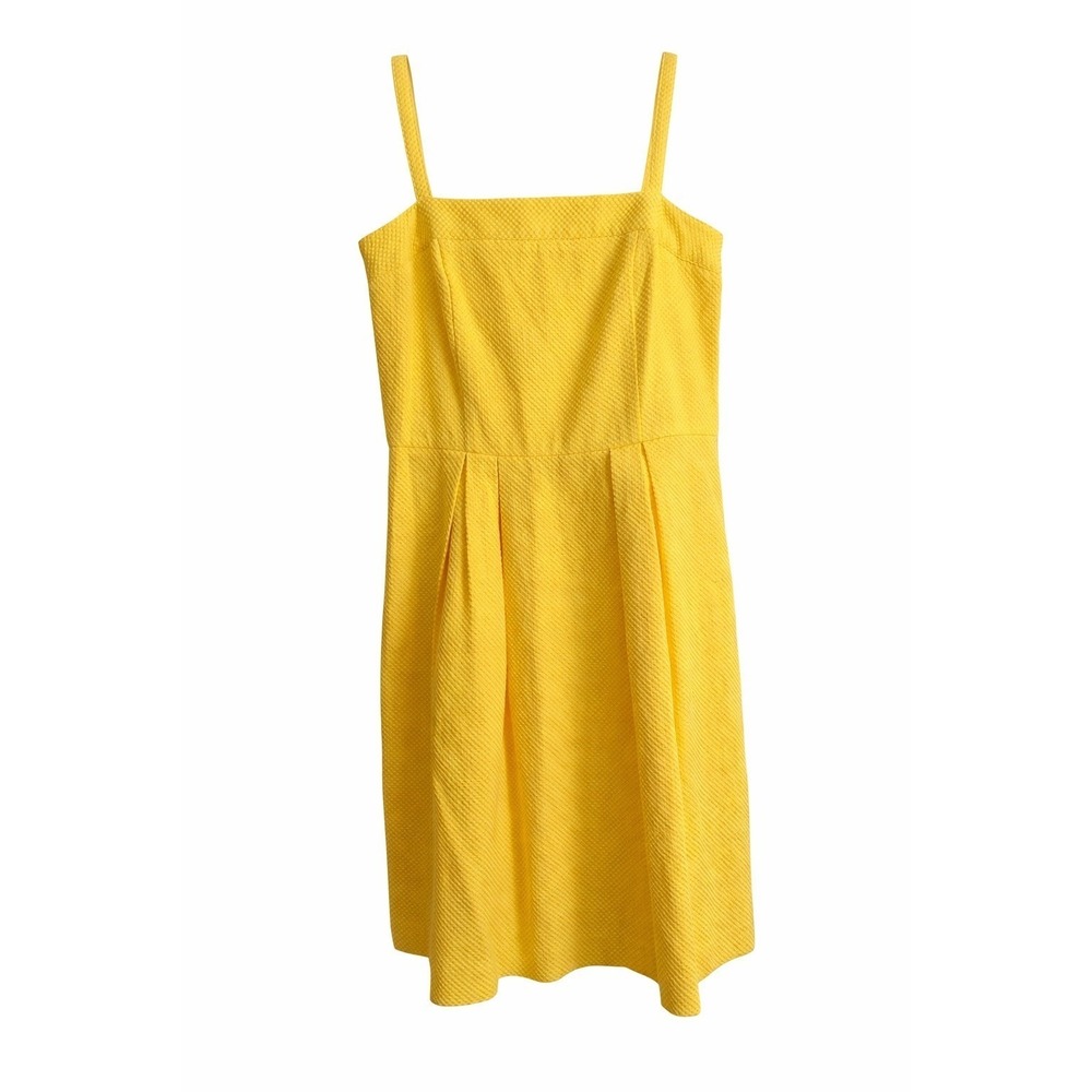 LOFT Yellow Waffle Weave Sundress Size 4 Tall 37" Long